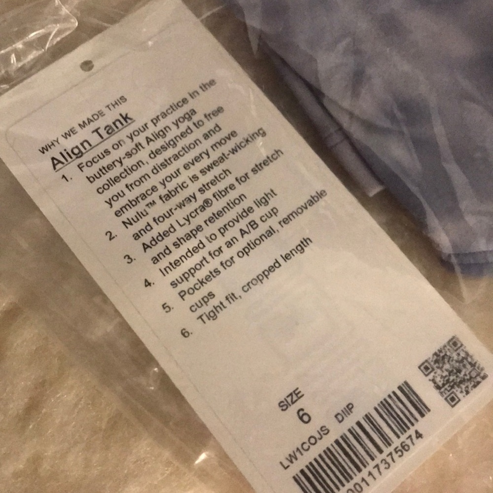 NWT Lululemon Align Arise Tank Diamond Dye Peri - Picture 5 of 7
